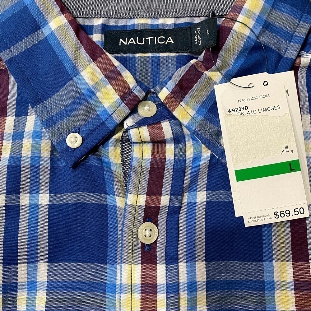 Nautica Men’s Long Sleeve Dress Shirt Large NWT​​​​​​​​​​​ - Picture 4 of 6